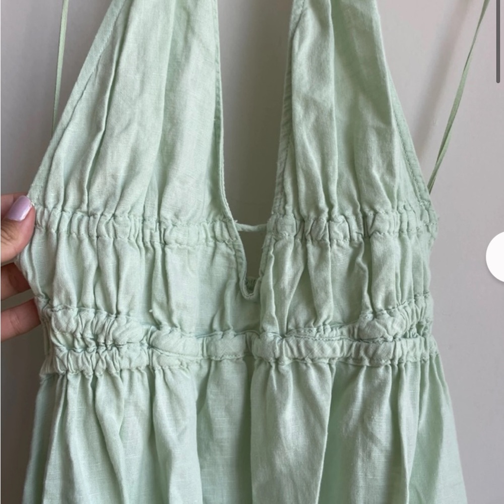 Zara limited edition linen blend midi dress with open back - Picture 7 of 9
